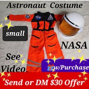 🚀🌙 - NASA Astronaut Halloween Costume orange suitboy/girl Small
